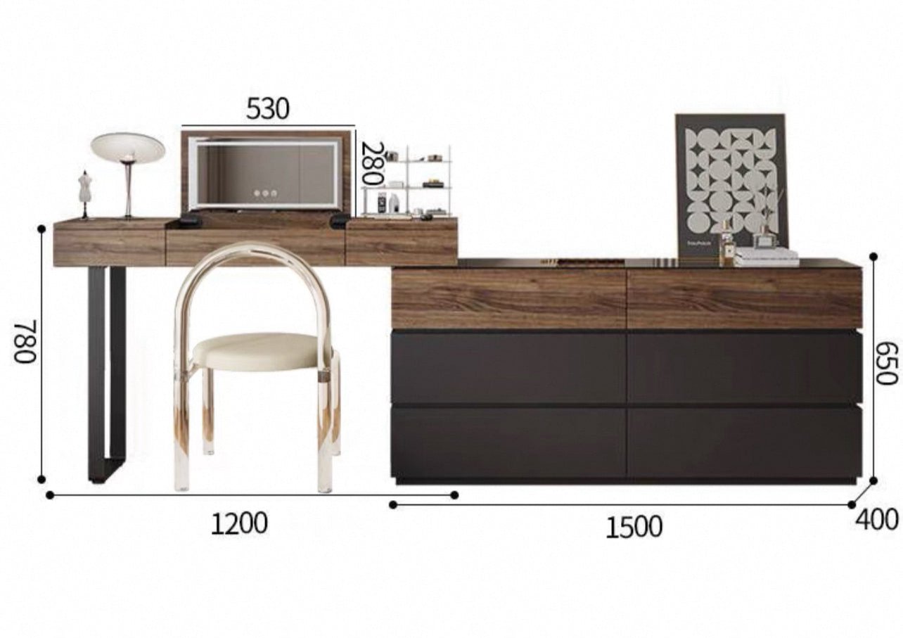 LuxeView Showcase Drawer Cabinet