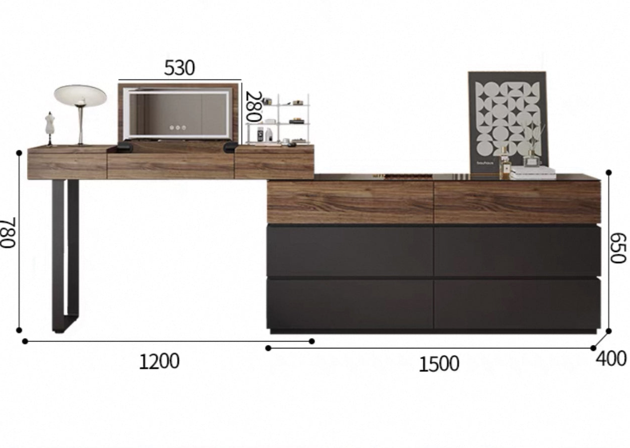 LuxeView Showcase Drawer Cabinet