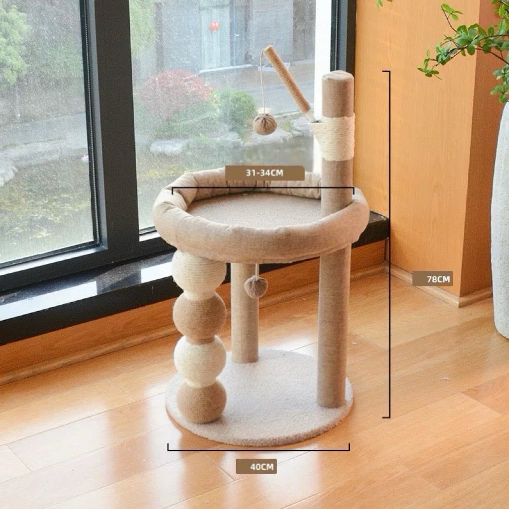 Modern Cat Tree Tower – Sleep, Play & Scratch in Style!