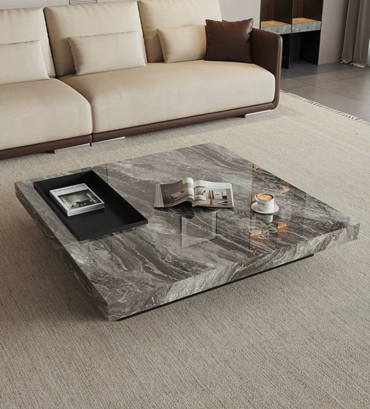 Modern Luxe Square Coffee Table
