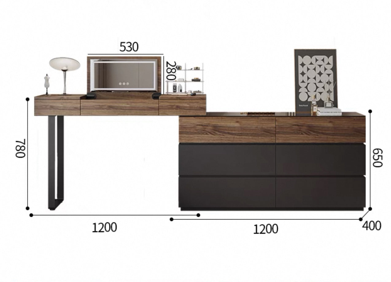 LuxeView Showcase Drawer Cabinet