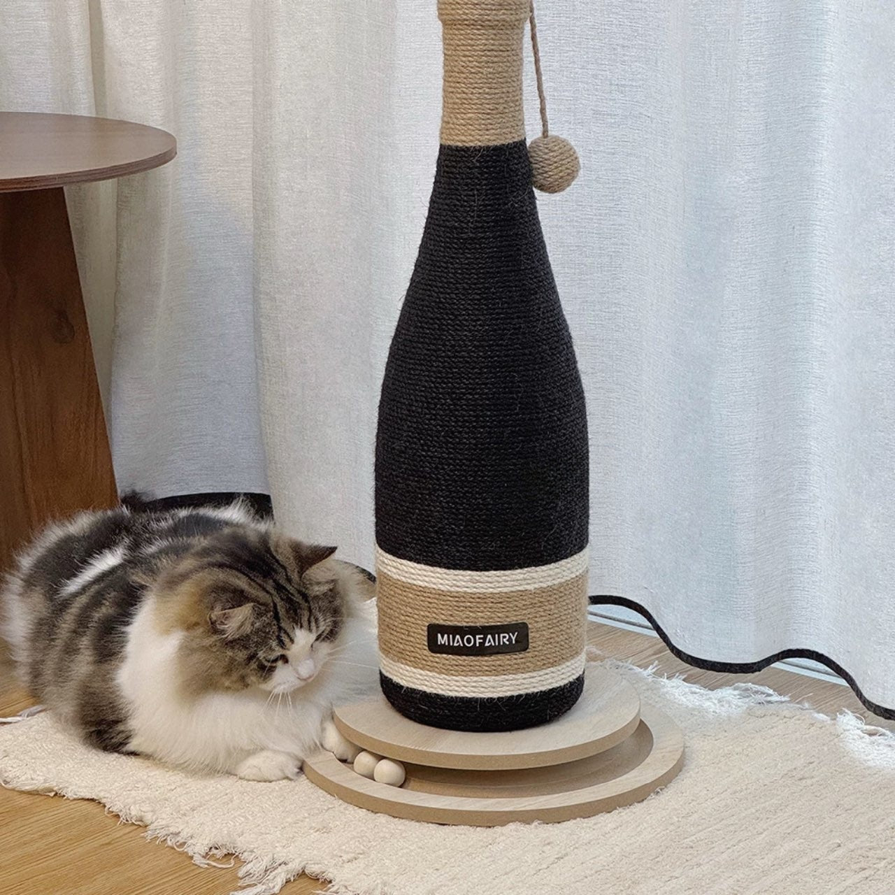 Luxury Cat Scratcher Post – Wine Bottle Design