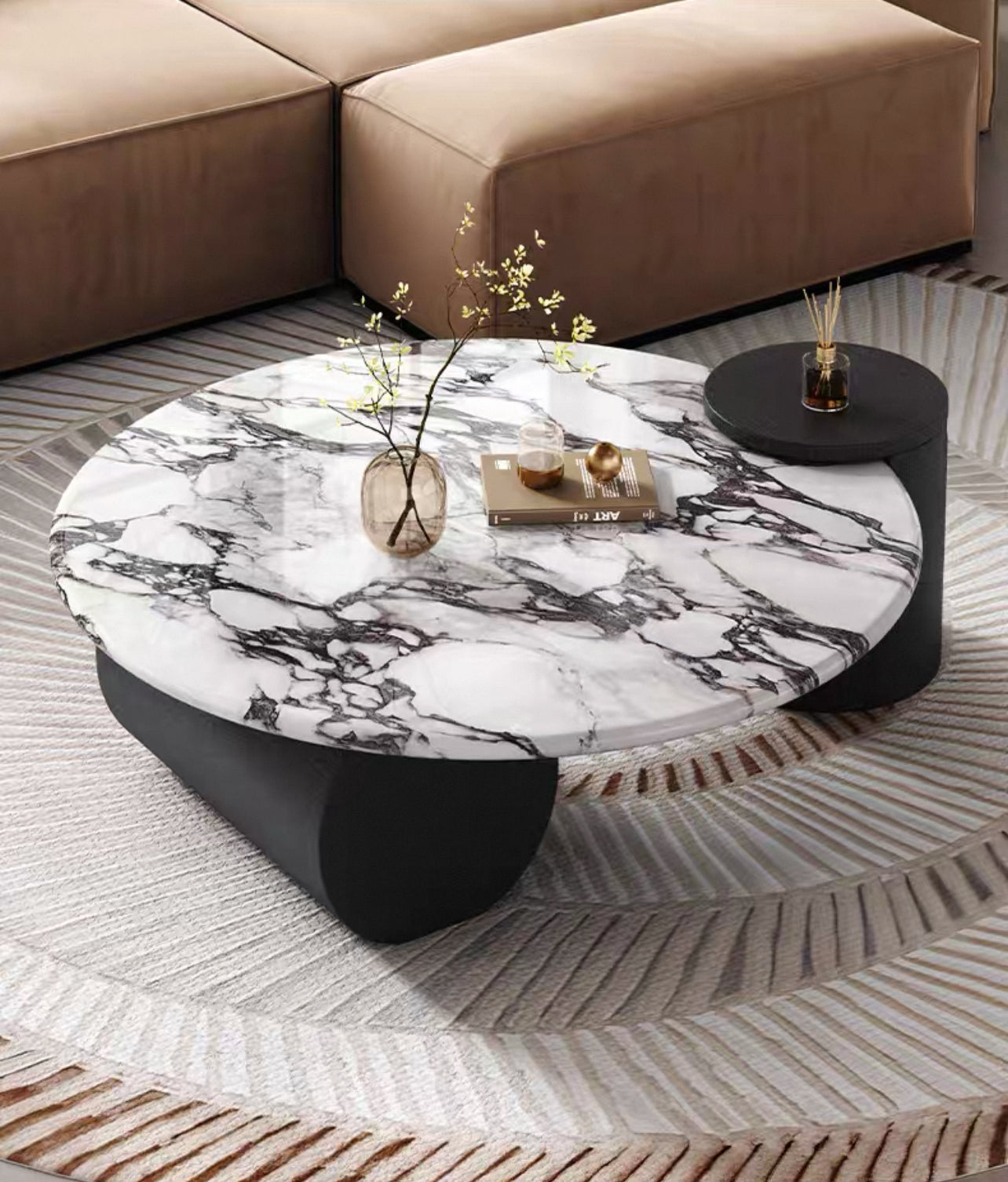 Luna Noir Marble Coffee Table