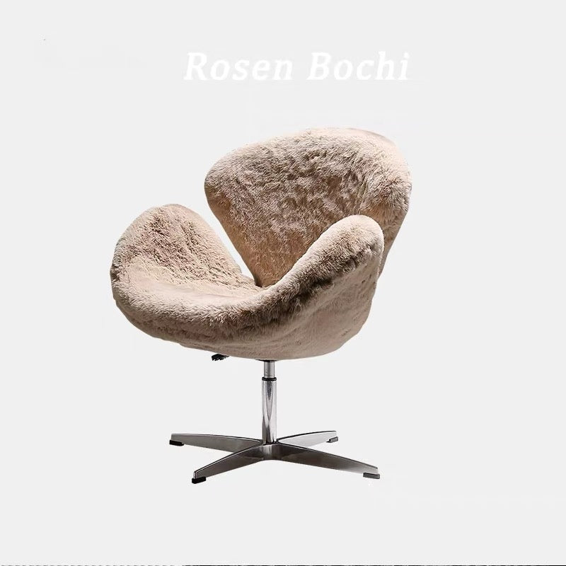 LuxePlush Swan Chair