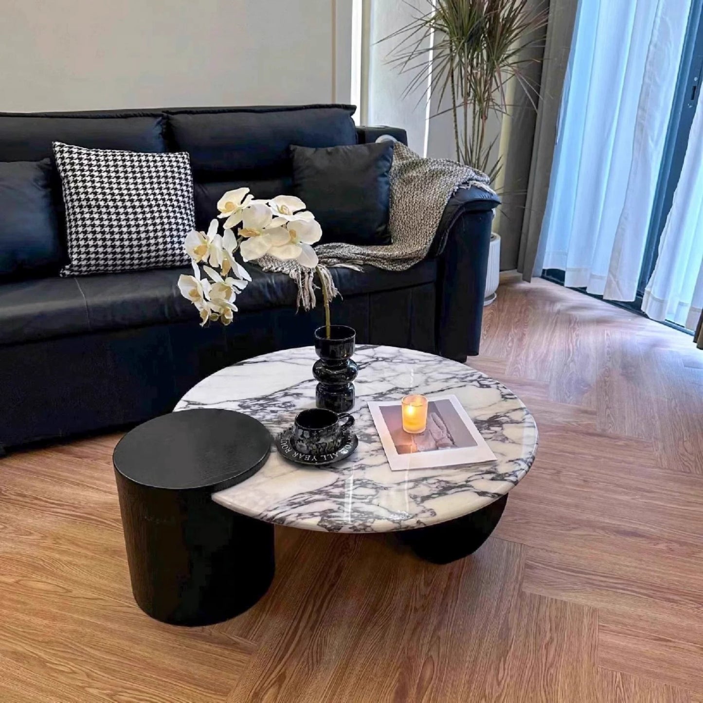 Luna Noir Marble Coffee Table