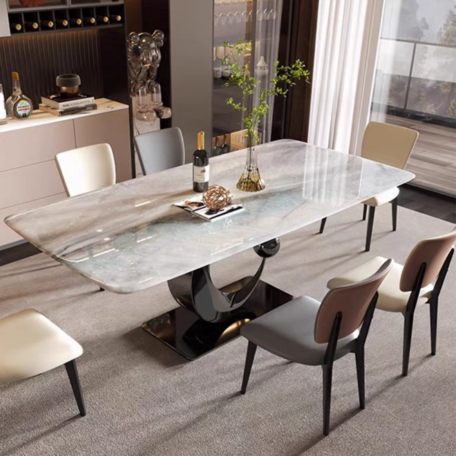 Luna Elegance Glass Dining Table