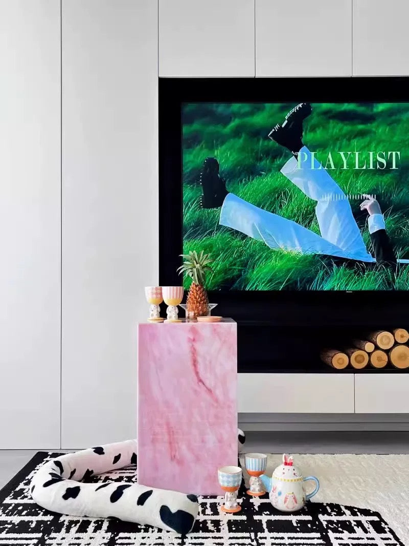 Rosé Luxe Acrylic Side Table