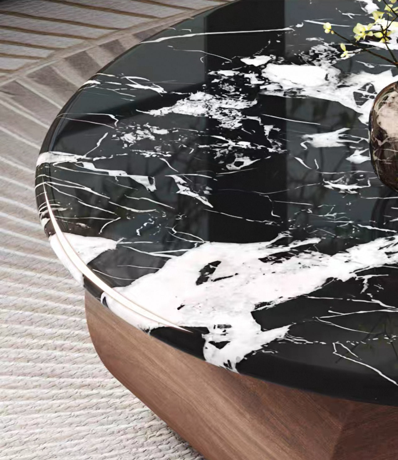 Luna Noir Marble Coffee Table
