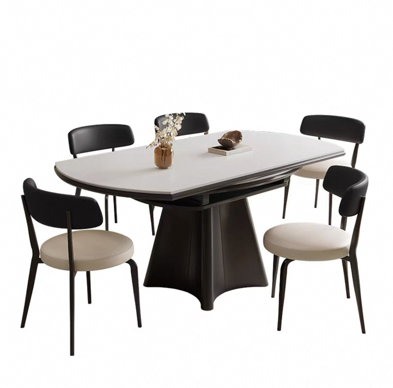 VersaLuxe Extendable Stone Dining Table