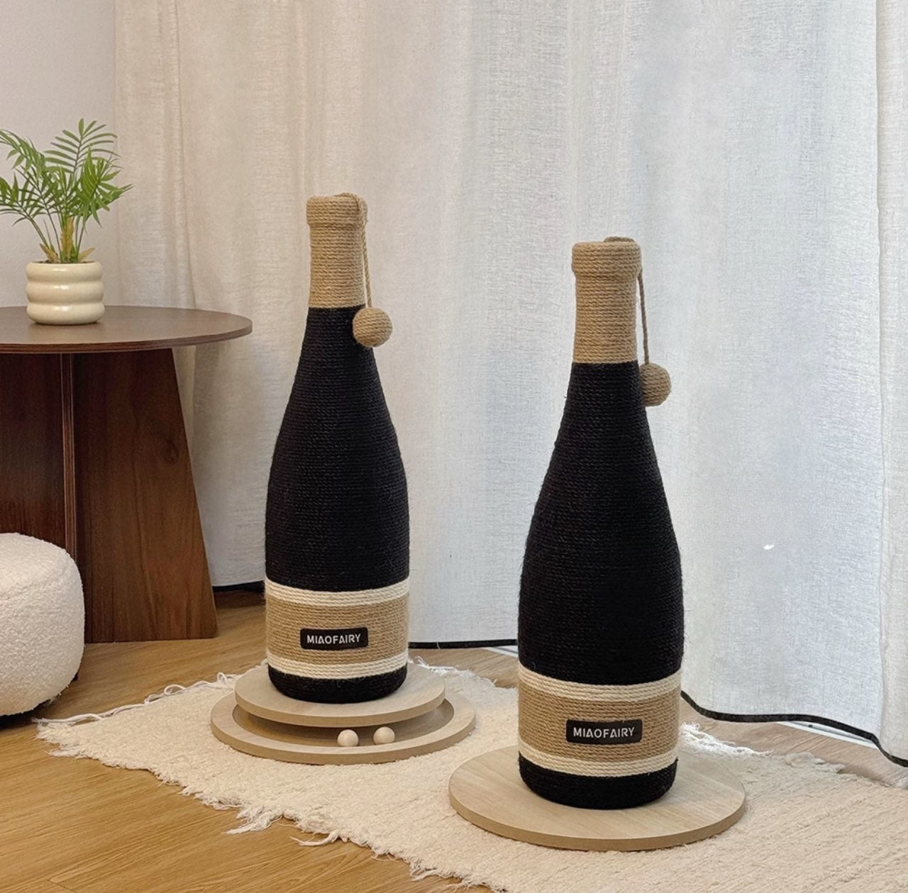 Luxury Cat Scratcher Post – Wine Bottle Design