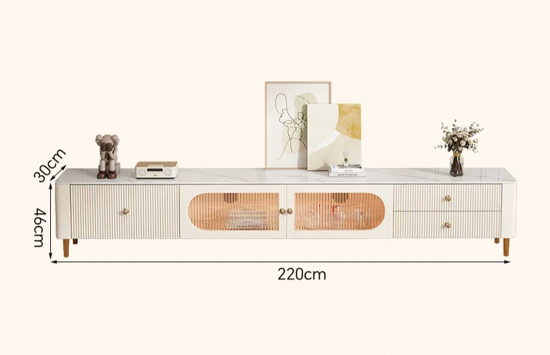 Aurora Luxe Marble TV Unit & Coffee Table Set