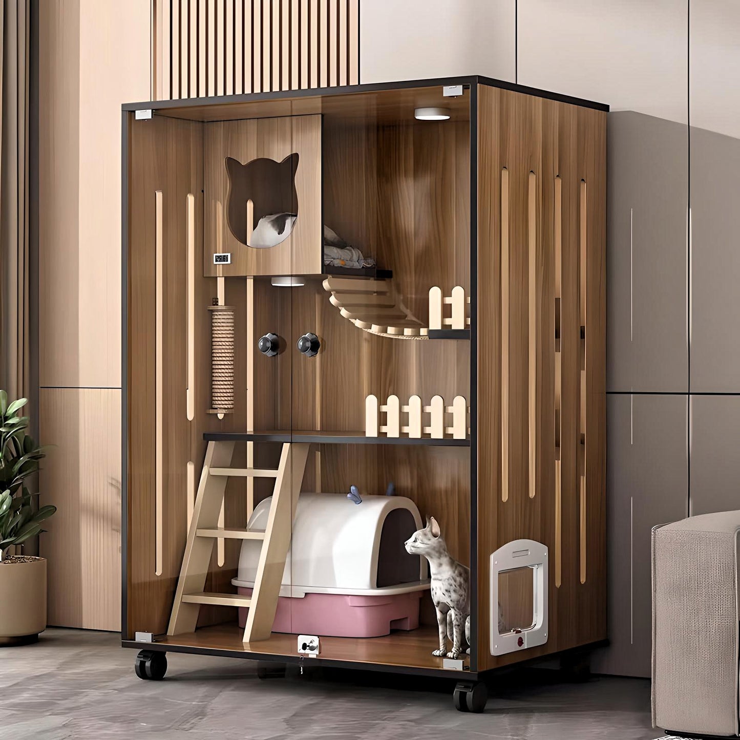 PurrNook Multi-Function Cat Cabinet