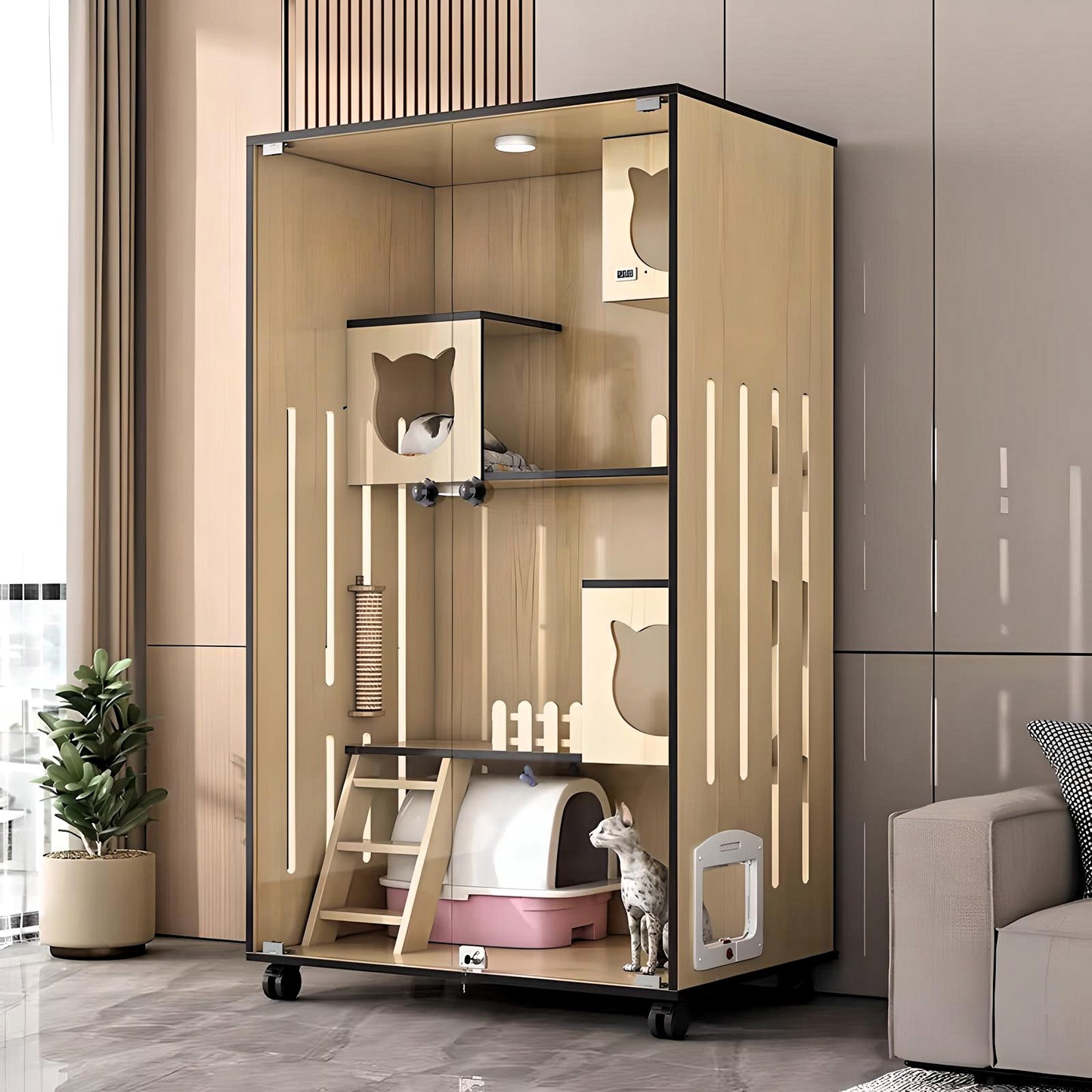 PurrNook Multi-Function Cat Cabinet
