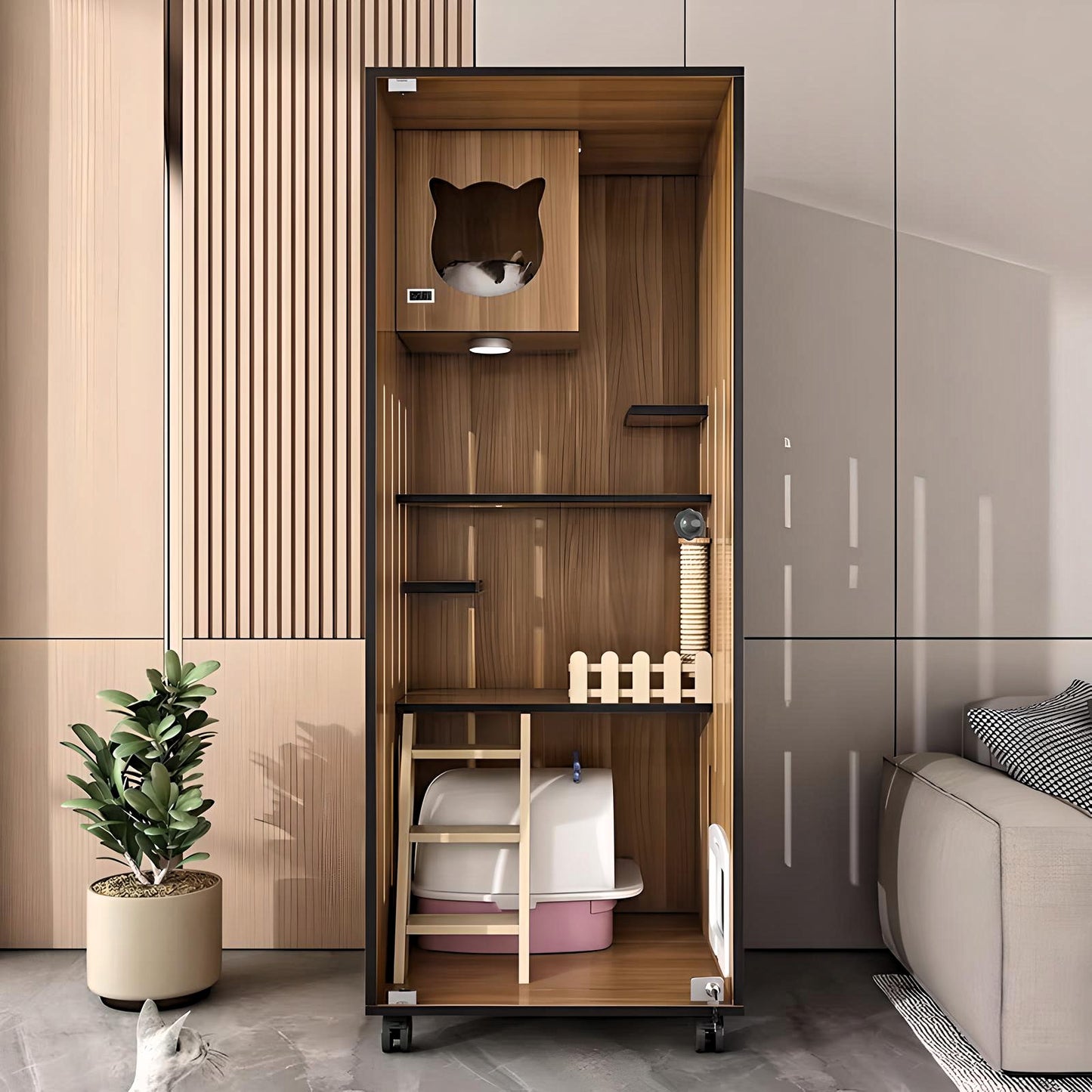 PurrNook Multi-Function Cat Cabinet