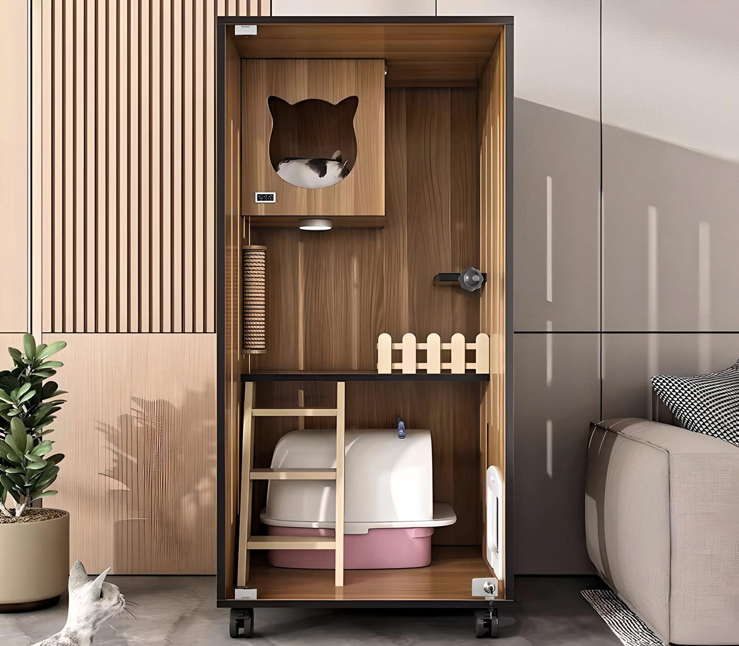 PurrNook Multi-Function Cat Cabinet