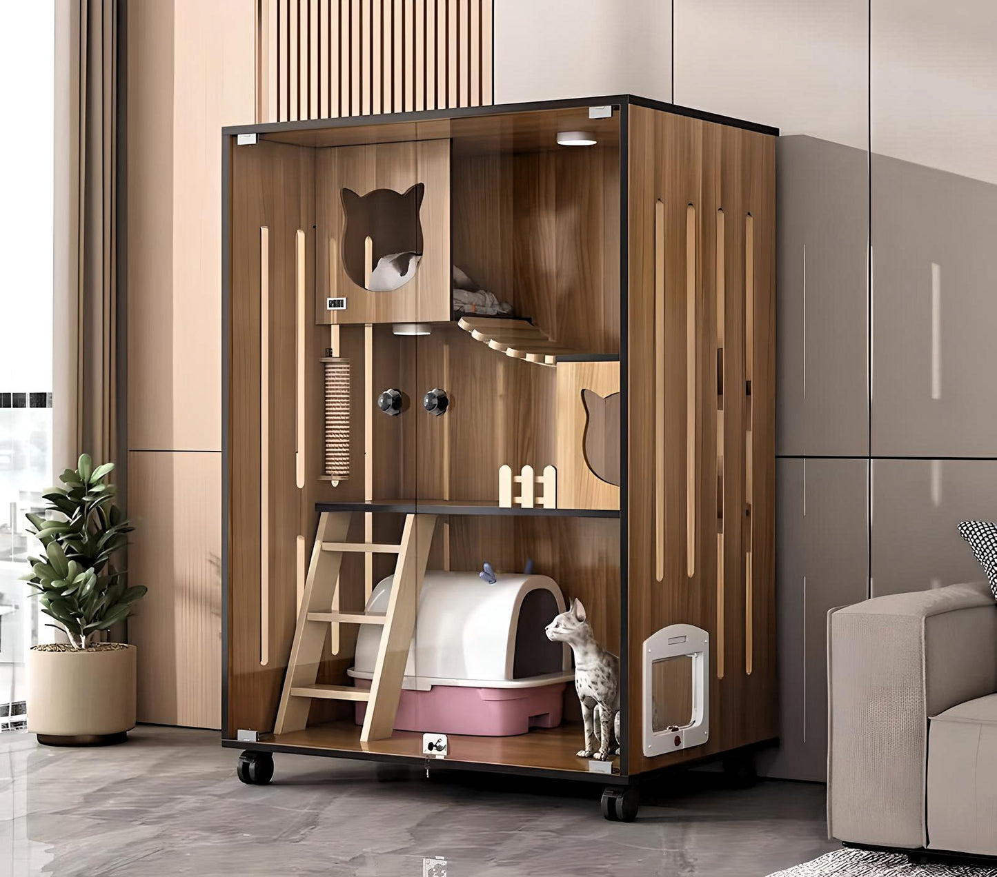 PurrNook Multi-Function Cat Cabinet