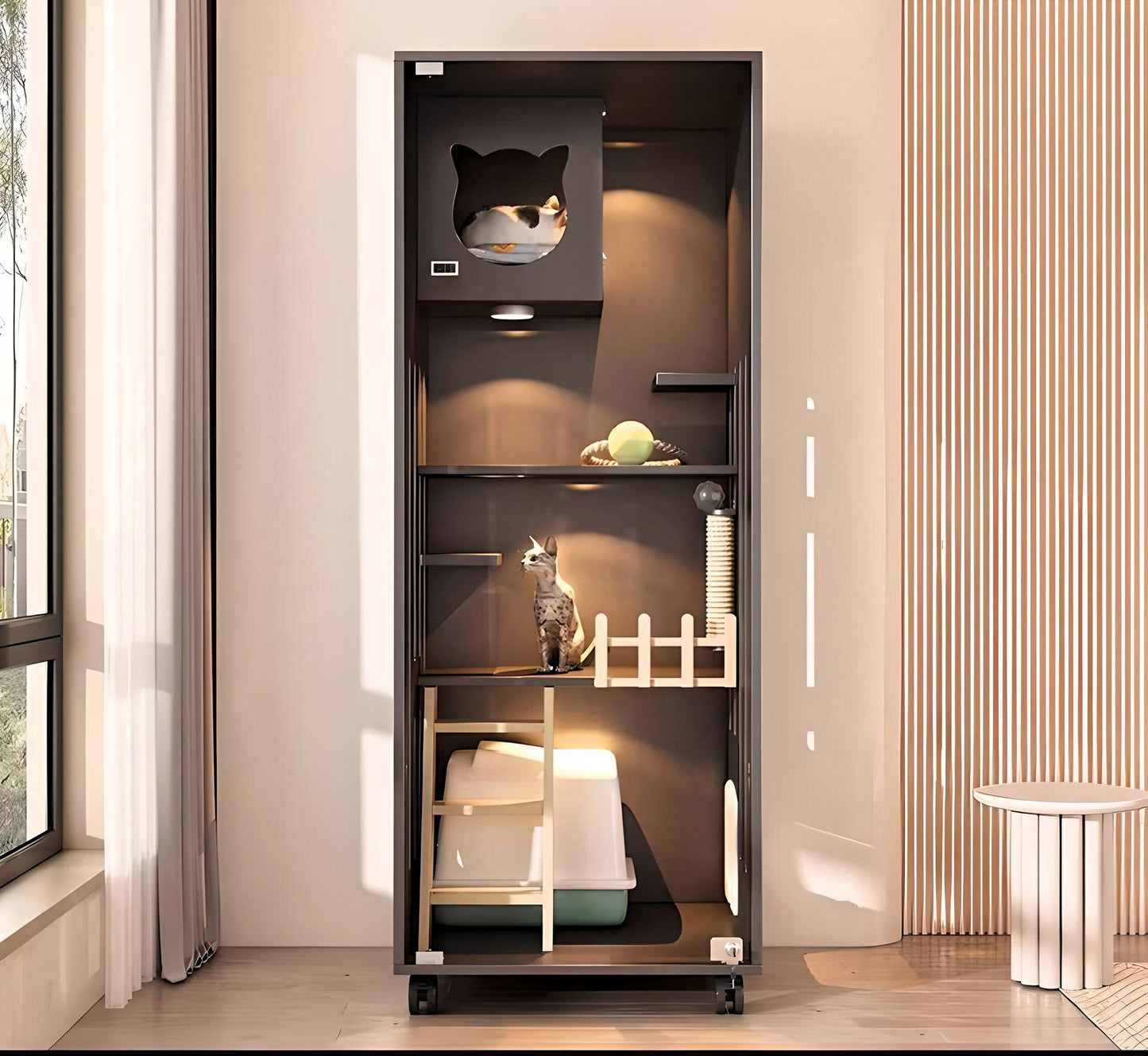 PurrNook Multi-Function Cat Cabinet