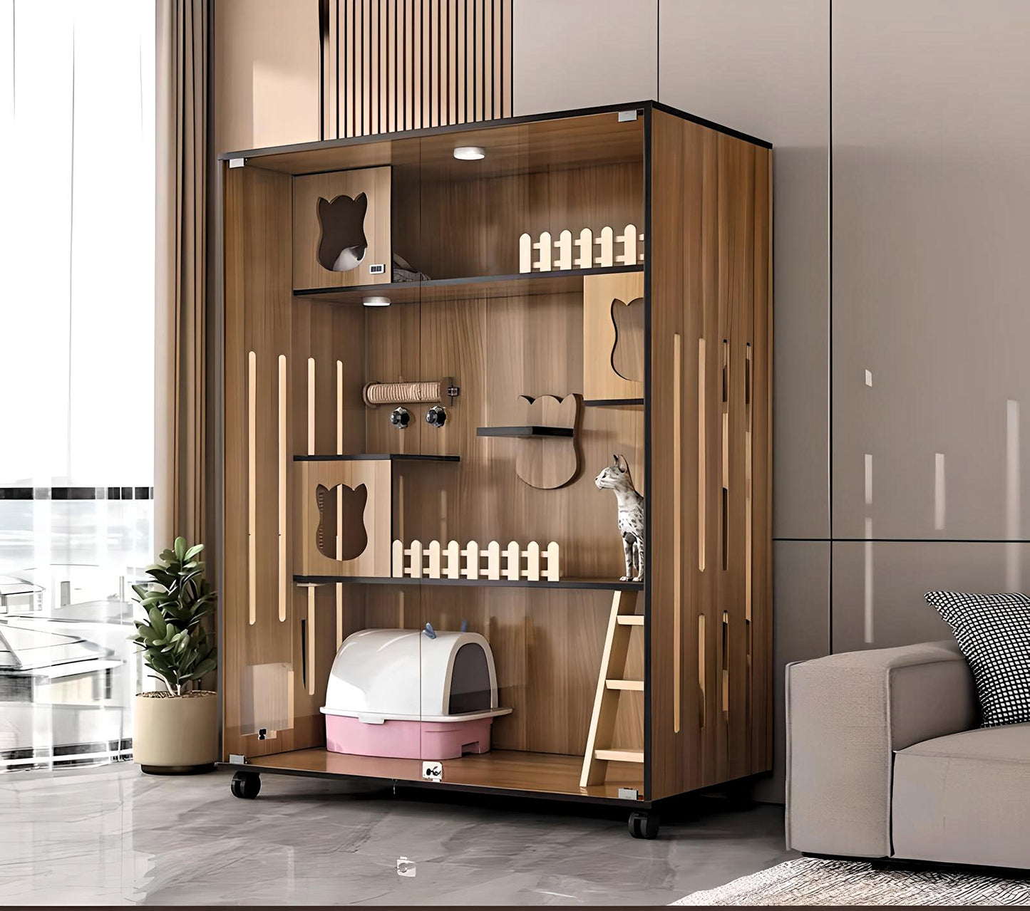 PurrNook Multi-Function Cat Cabinet