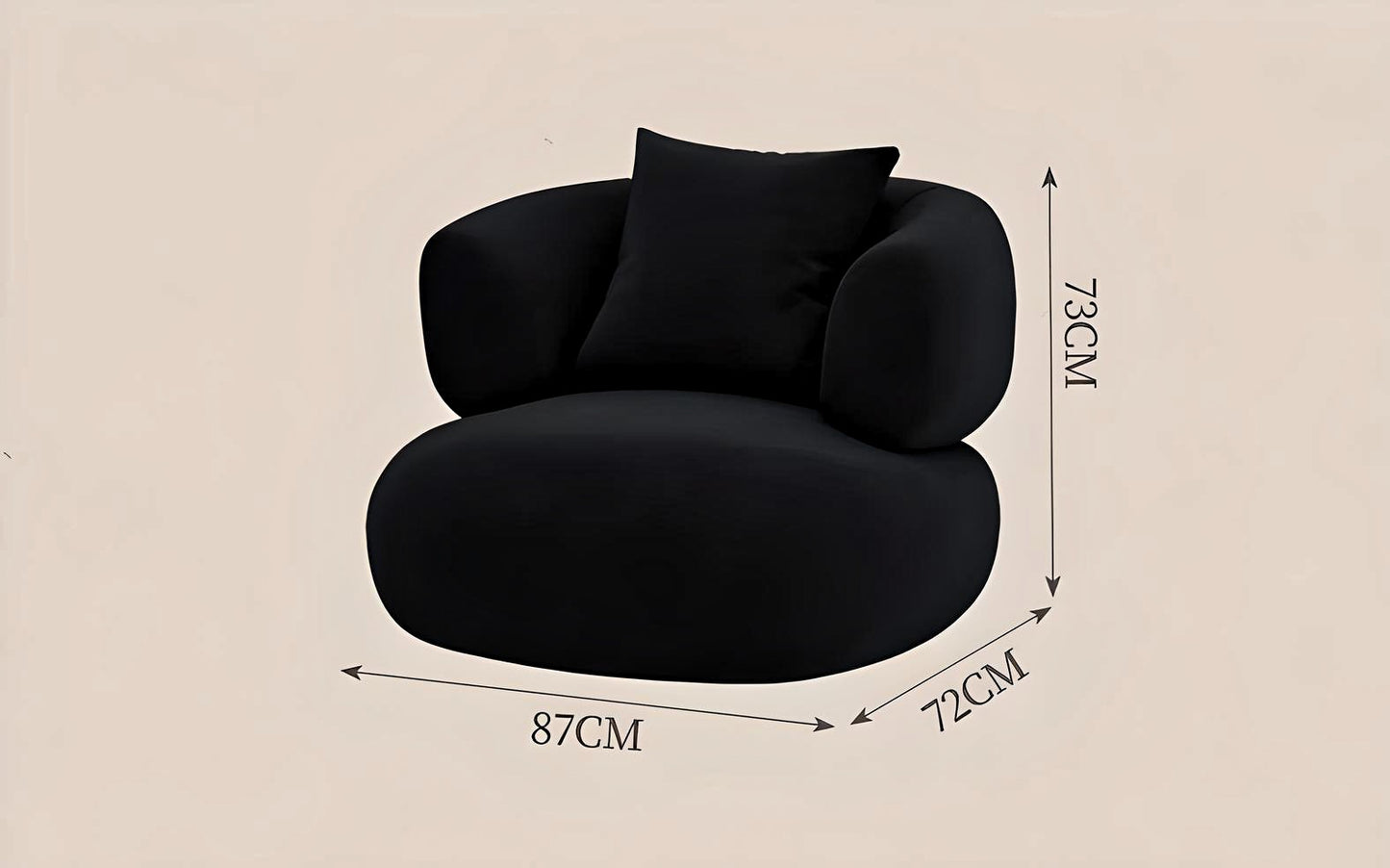 Noir Elegance Sofa Set