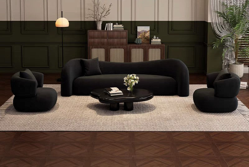 Noir Elegance Sofa Set