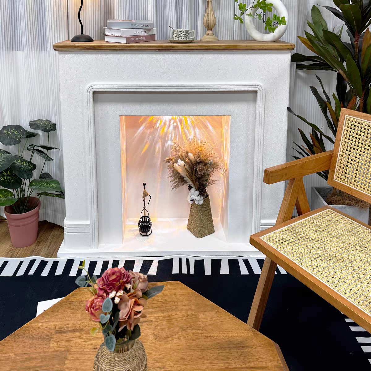 Aurora Faux Fireplace Mantel
