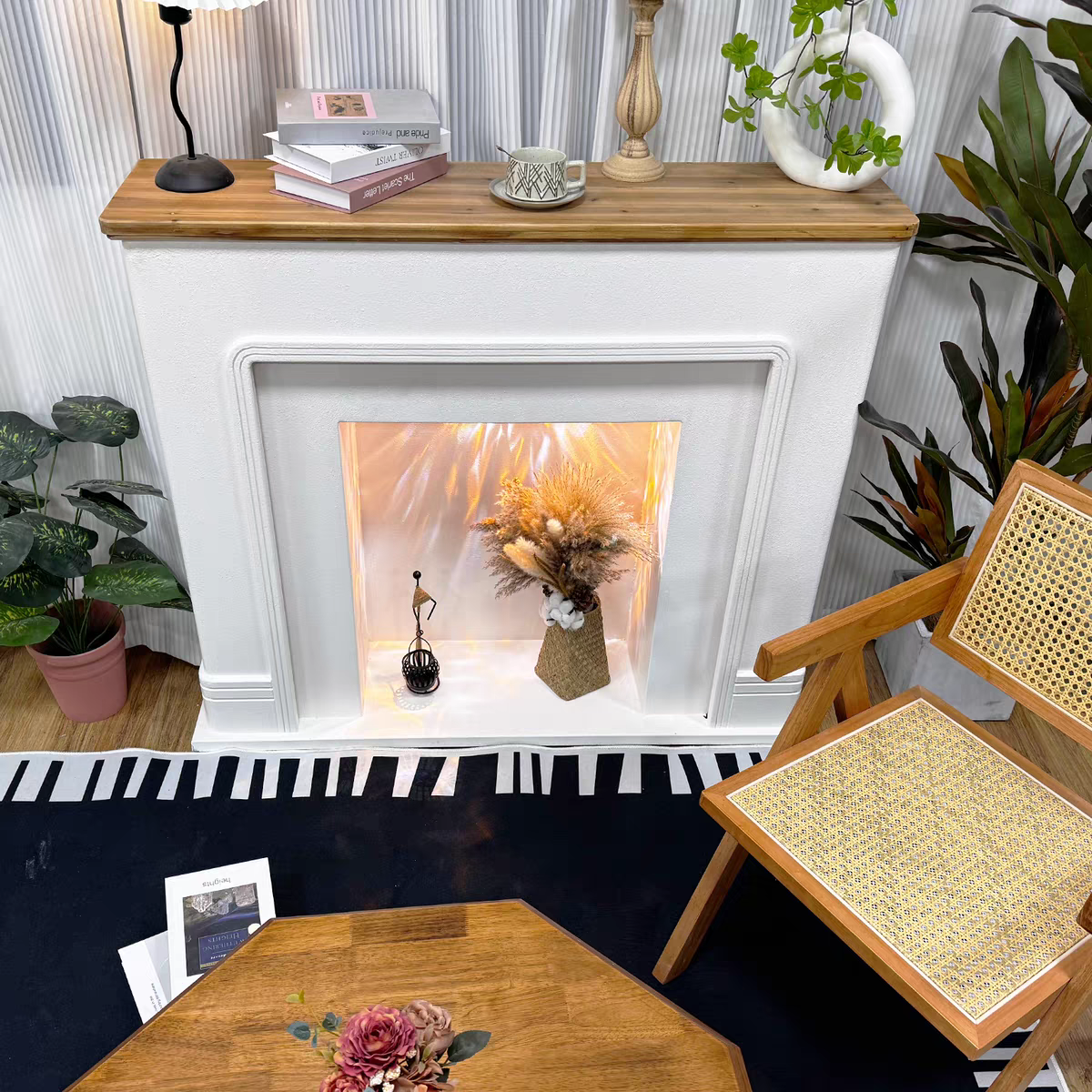 Aurora Faux Fireplace Mantel