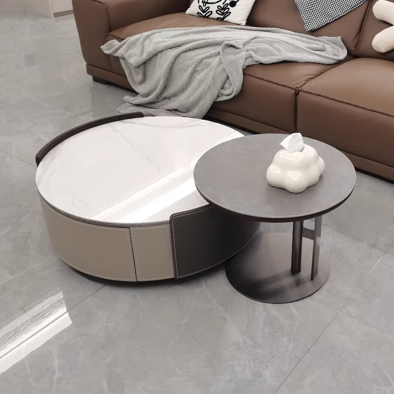 LuxeNest Dual-Tier Coffee Table Set