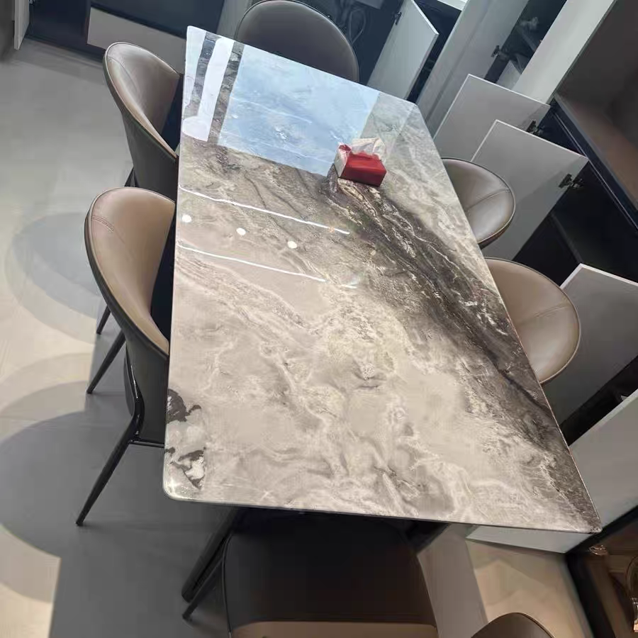 Opulent Luxe Extendable Marble Dining Table