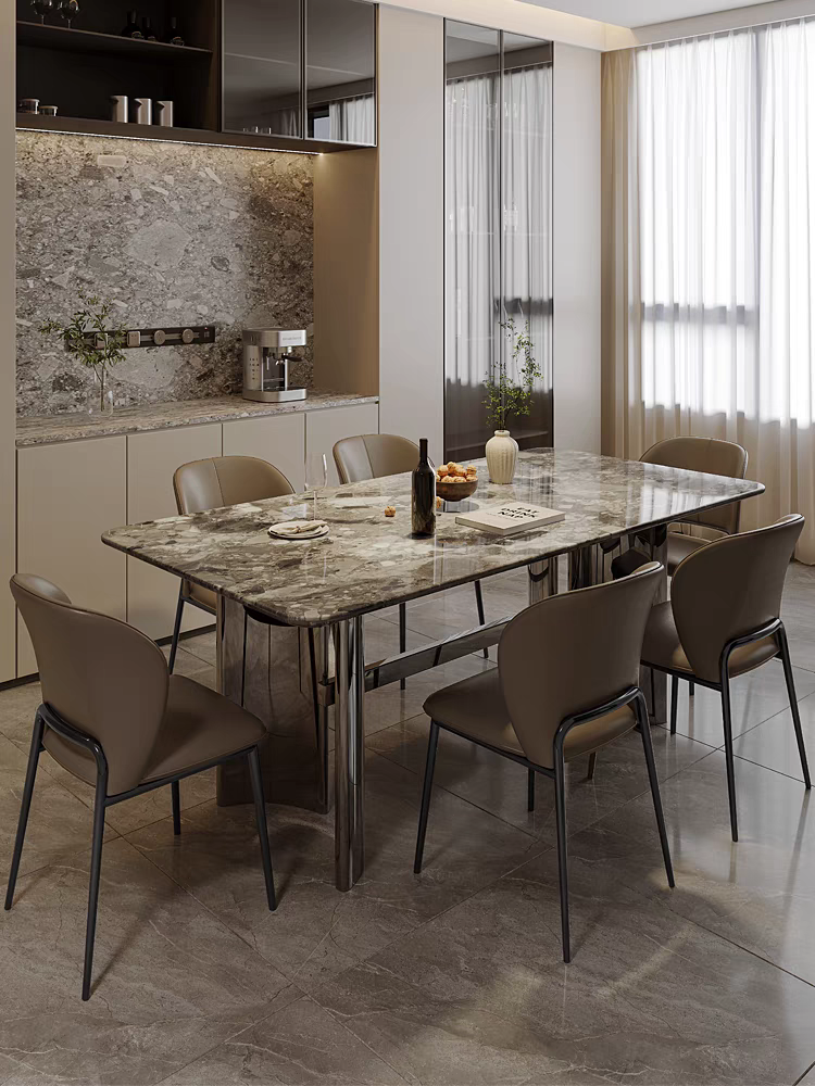 Opulent Luxe Extendable Marble Dining Table