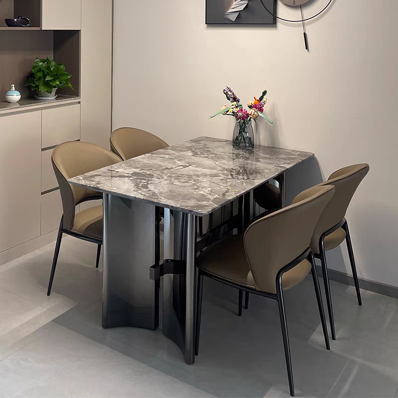 Opulent Luxe Extendable Marble Dining Table