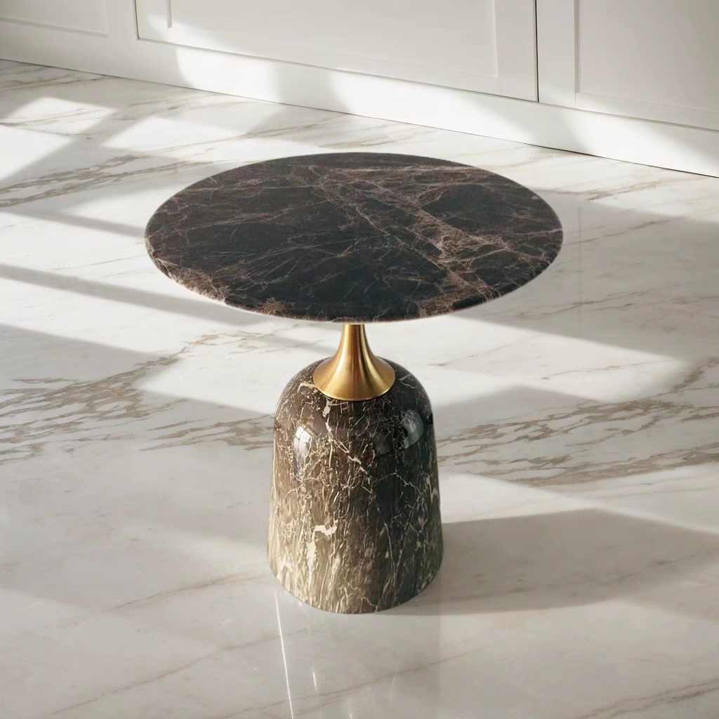 Opulent Luxe Marble Side Table