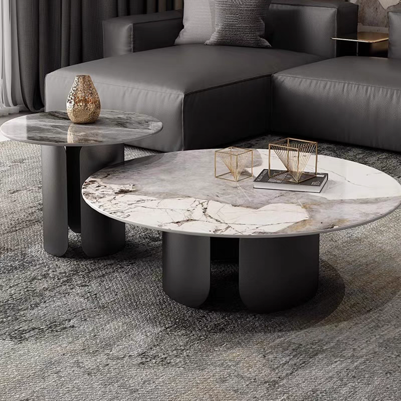 LuxeVine Marble Coffee Table Set