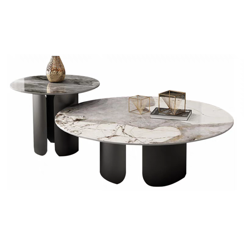 LuxeVine Marble Coffee Table Set