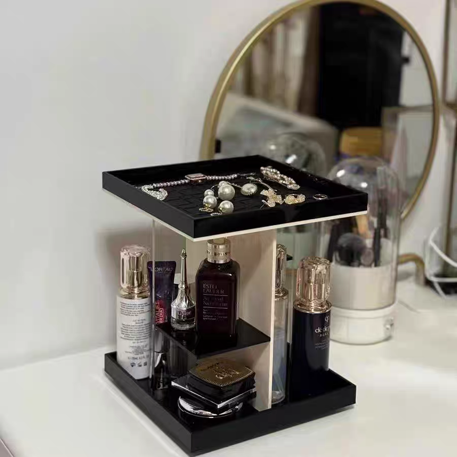 LuxeVista Rotating Makeup Organizer