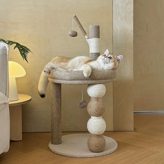 Modern Cat Tree Tower – Sleep, Play & Scratch in Style!