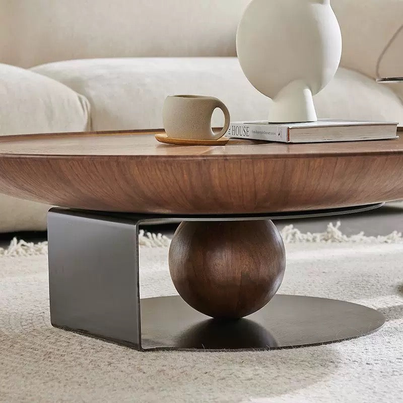 AeroWave Walnut Duo Coffee Table Set
