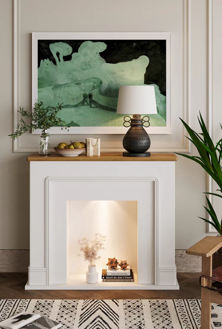 Aurora Faux Fireplace Mantel