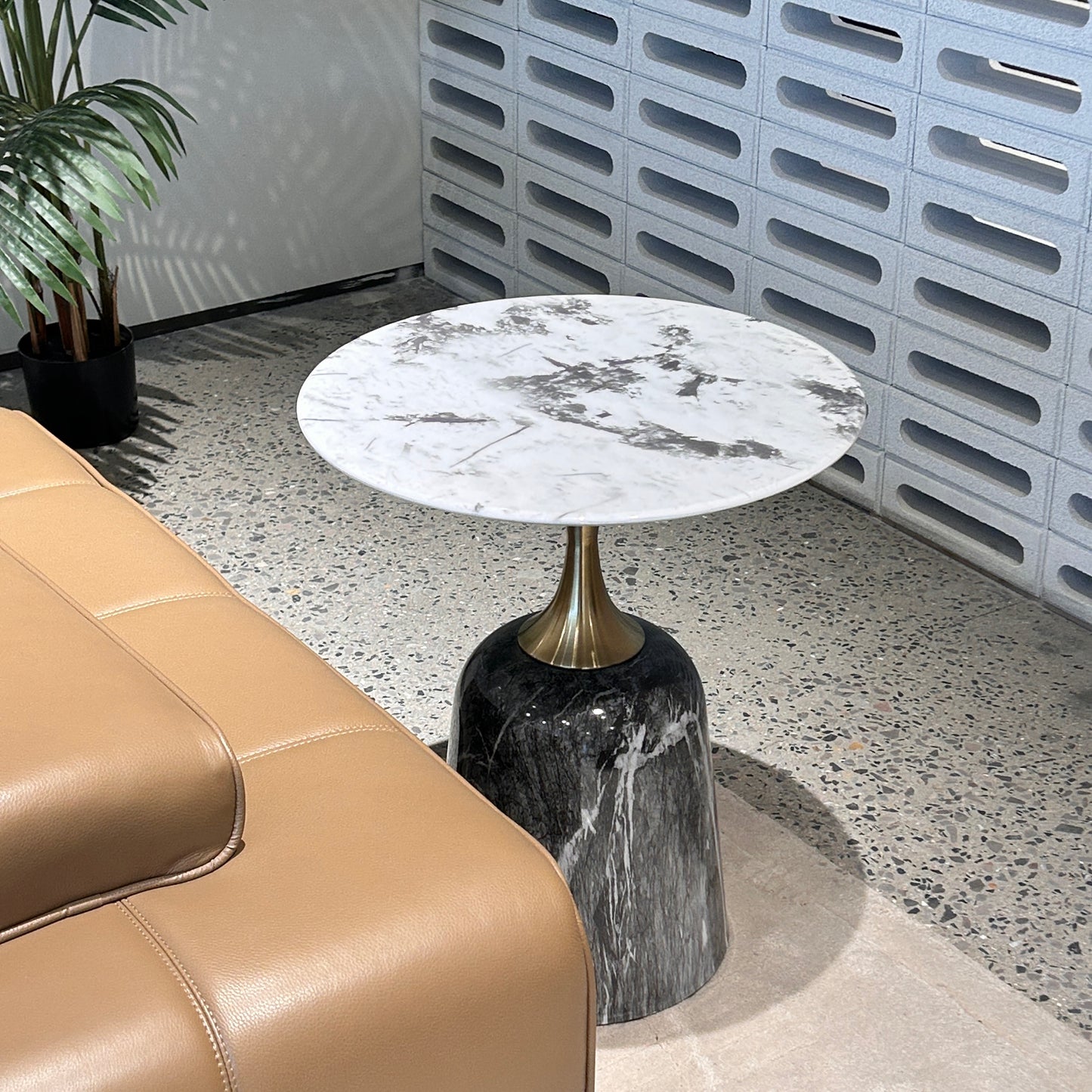Opulent Luxe Marble Side Table
