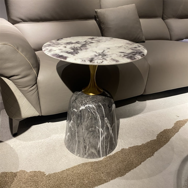 Opulent Luxe Marble Side Table