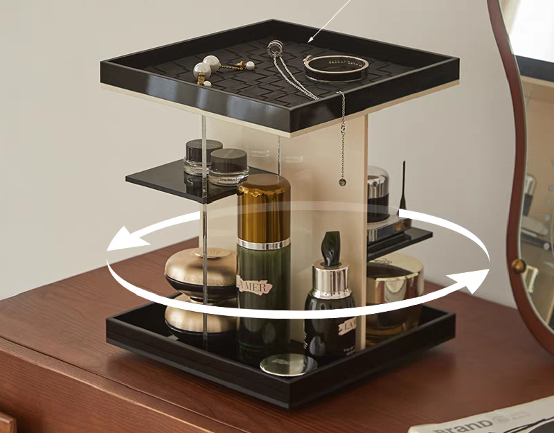LuxeVista Rotating Makeup Organizer