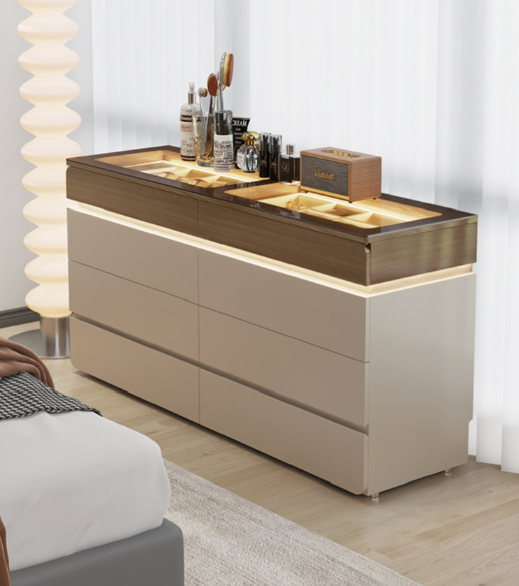LuxeVault™ Illuminated Jewelry & Storage Island