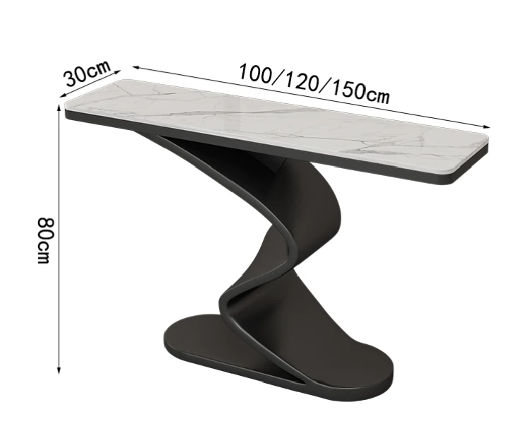 AuraCurve™ Sintered Stone Console Table
