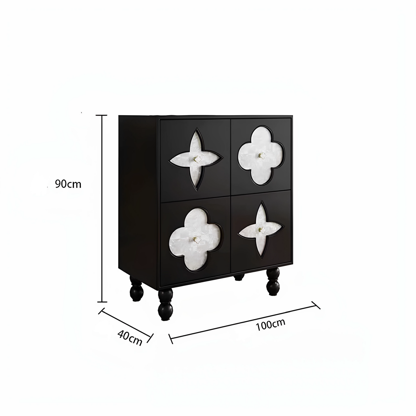 Lumière Fleur French-Style Storage Sideboard Cabinet