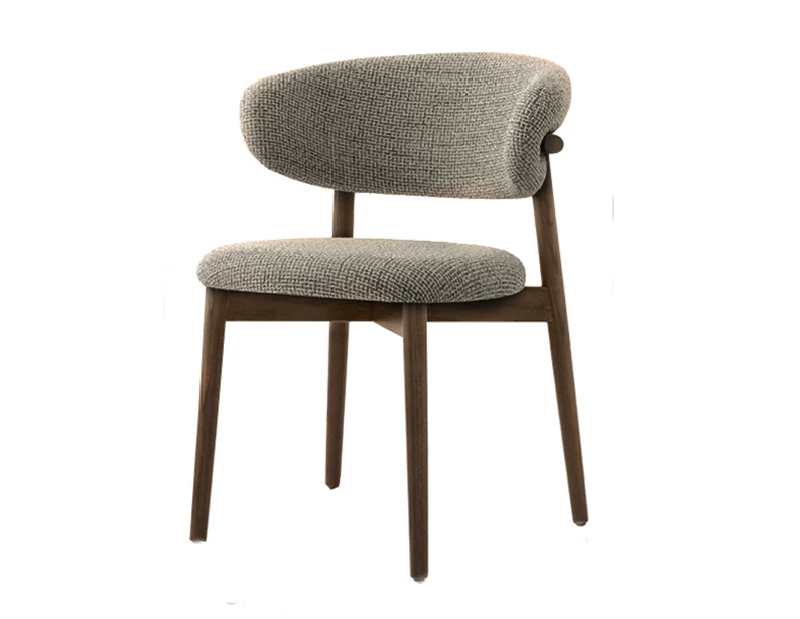 Lunara Luxe Solid Wood Fabric Dining Chair