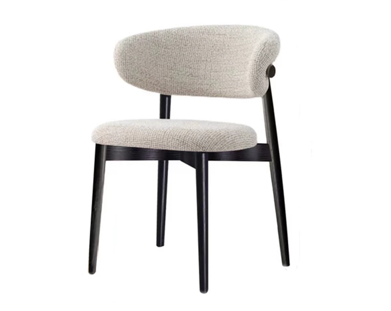 Lunara Luxe Solid Wood Fabric Dining Chair