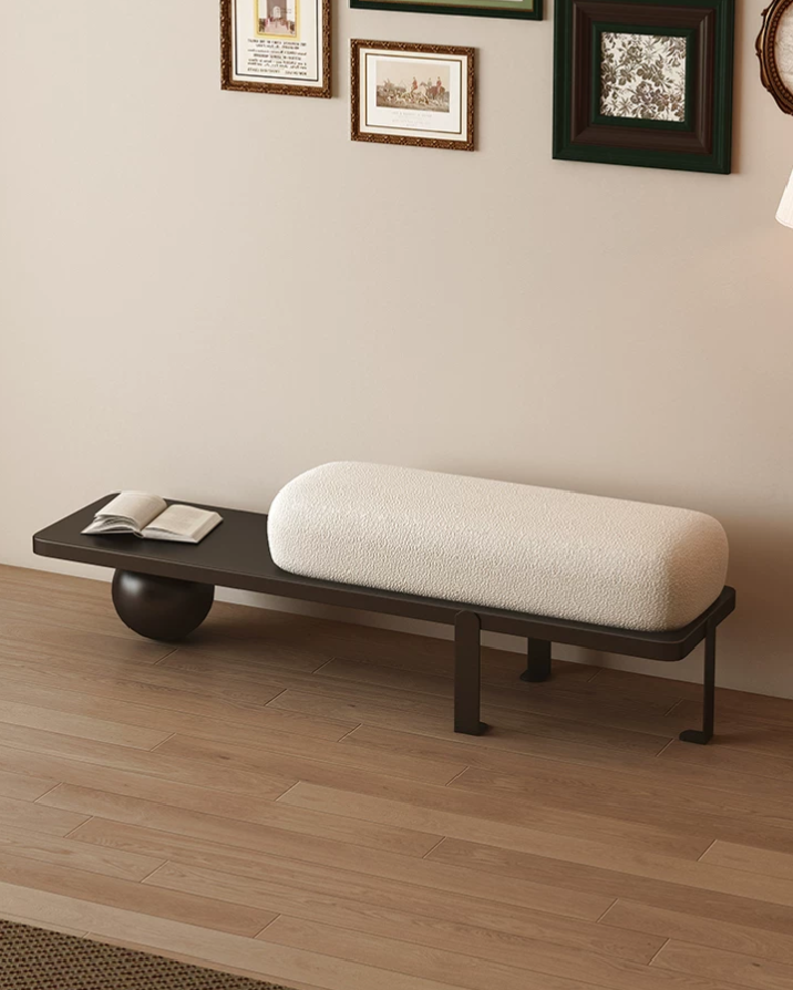 Luna Comfort Bouclé Shoe Bench