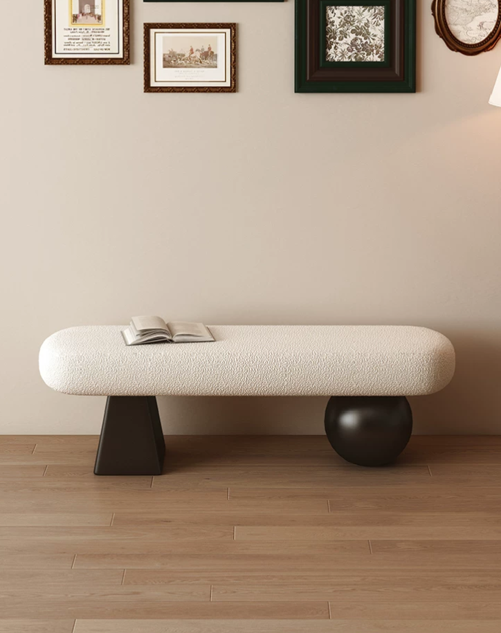 Luna Comfort Bouclé Shoe Bench