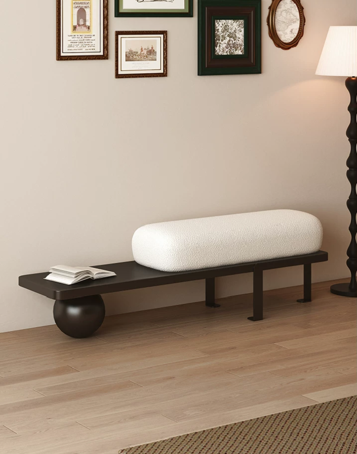 Luna Comfort Bouclé Shoe Bench