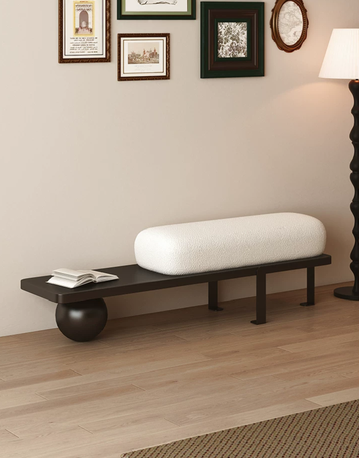 Luna Comfort Bouclé Shoe Bench
