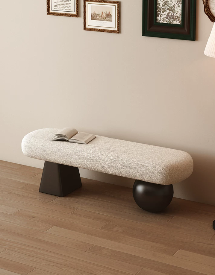 Luna Comfort Bouclé Shoe Bench